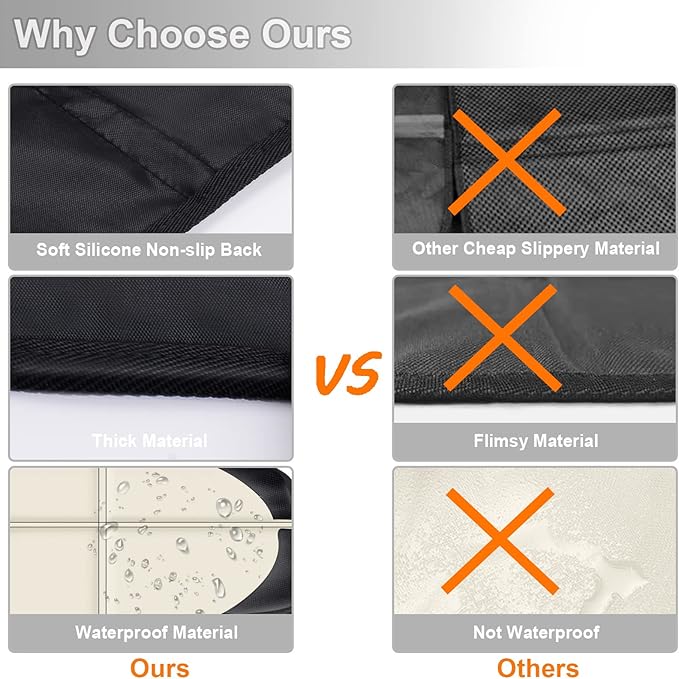 Car Seat Protector,2 Pack Car Seat Protectors Baby Carseat Waterproof Durable 600D Fabric for Child Baby Car Seat Mat Vehicle