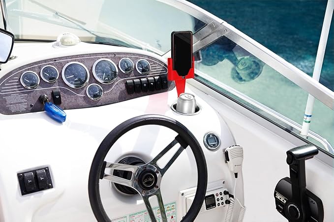 Cup Holder Phone Holder Mount for Car - Universal Adjustable Expander Cradle Hands-Free Driving - Compatible with All Smartphones Car Mount for iPhone Samsung Google Android Mobile Accessories Red