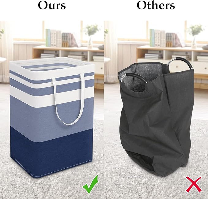 StorageRight Laundry Basket Hamper Large Collapsible Laundry Hamper with Easy Carry Handles，Freestanding Clothes Hampers for 