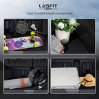 LASFIT Cargo Mat & Backrest Mats for Kia Carnival 2026 2025 2024 2023 2022 / Kia Carnival Hybrid 2025-2026, All Weather TPE Custom Fit Mats Car Trunk Mat Cargo Liner Accessoires, Black
