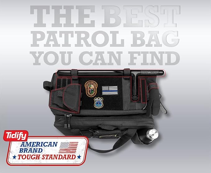 Tidify Patrol Bag Used By Law Enforcement Police Gear and Military Grade - Water Resistant Police Officer Duty Bag - Heavy Duty