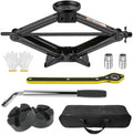 Car Jack Kit 2.5 Ton (5512 lbs) with Rubber Jack Pad,Emergency Kit Tire Changing Kit for Car SUV MPV