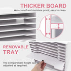 SONGWAY 12x12 Paper Storage Organizer - 13 Tier Desk File Organizer with Adjustable Shelves, Letter Mail Tray, 12x12 Stackabl