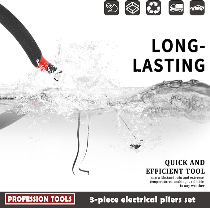 3PCS Electrical Disconnect Pliers for Cars,3 Type Multi-Purpose Electrical Connector Pliers Set Disconnects Connectors/Hose/S