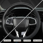 West Llama Customized Auto Car Steering Wheel Cover for Honda Accord Civic CR-V HR-V Pilot Fit Passport Odyssey 14.5-15inch(B