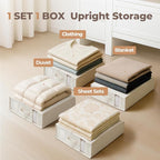6Pack Linen Sheet Organizers and Storage - King/Queen Size Sheet Storage Organizer with Window, Foldable & Dustproof Sheet Or