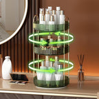 YCIA&DONE 360 Rotating Makeup Organizer and Storage for Vanity Countertop 3 Tiers, High Capacity Cosmetic Skincare Perfume Or