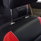 Universal Faux Leather Car Seat Covers Full Set Airbag Compatible Breathable Fit for Cars Trucks SUVs Deluxe Pu Luxury Vinyl(