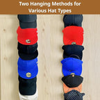 LINFIDITE 10 Pack Hat Rack Hanger Holder Organizer Closet Hanging Baseball Cap Display Storage Rack for Scarves Handbags Towe