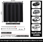 XCBYT Car Window Shades - Upgrade 2 Pack Car Privacy Curtians with Rods for Baby 99% Light Block Window Covers for Camping, Napping, Sleeping, Breastfeeding, Cloth Changing
