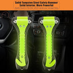 8PCS Car Window Breaker, Fluorescent Green Window Breaker Seatbelt Cutter, Car Safety Hammer with One Second Emergency Glass 