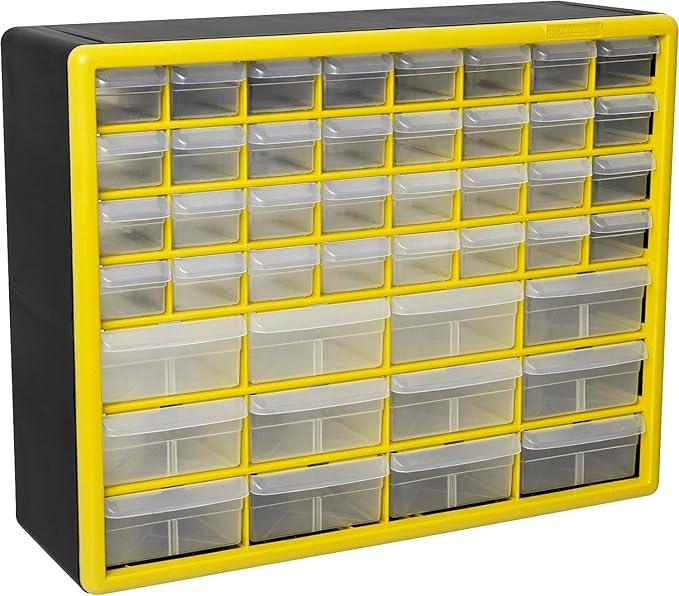 Akro-Mils 44-Drawer Plastic Drawer Storage Cabinet for Garage Organization, Bead Organizer, Building Bricks Storage, Teacher 