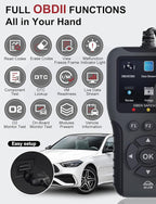 2026 Enhanced Universal OBD2 Scanner, Check Engine Code Reader - 45000+ Fault Codes, Live Data, I/M Readiness, Battery Voltage
