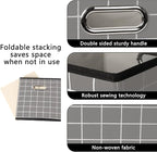 Yunkeeeper storage bins Cubes, Fabric Cube Organizer with Handle, Foldable Cube Bins for Cloth or Accessary Storage, 11x11x11