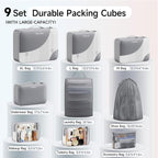 11 Set / 9 Set Packing Cubes for Travel,Gifts for Women Mom Kids,TSA Approved Bags for Makeup, Cosmetic, Toiletry, Organizers