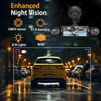 4 Channel Dash Cam 360° View, 1080P Front and Rear Inside, Left Right Dash Camera for Cars, Night Vision, WiFi & APP Control,