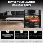 Leather Recoloring Balm - Scratch Repair & Color Restore Kit for Faded Leather, Leather Couch & Car Seats - 10OZ Leather Rest
