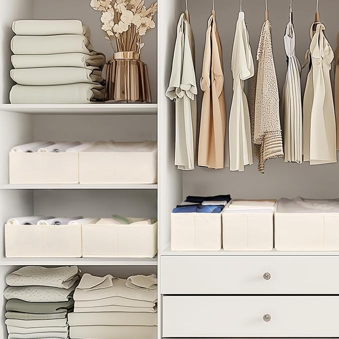 Criusia Drawer Organizer Clothes, 10 Pack Dresser Organizer for Baby Clothes, Underwear, Sock- Foldable Closet Organization a