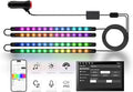 Car LED Lights Interior, 16M Colors APP & CarPlay Control, Music Sync Ambient Lighting Kit, Auto-On/Off，Voltage Protection, Brightness Dimmer 12V DC LED Strip Lights for Car, Truck, SUV