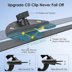 EEEKit 2 in 1 CD Slot Tablet Car Mount, Universal 360° Rotation CD Player Car Phone Holder for 4-11in Devices, Black