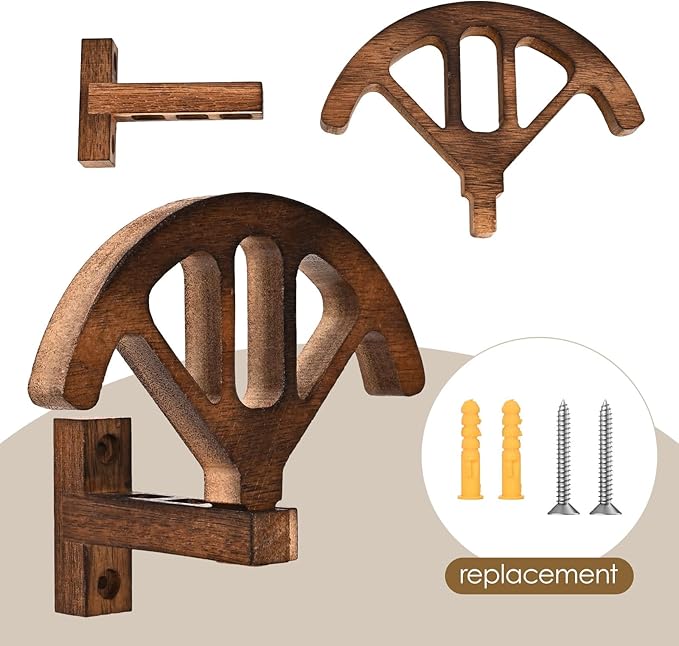 Wall Mounted Denim Hat Rack, Adjustable Shape Retention Hat Rack, Wooden Wall Mounted Hat Display Rack for Cowboy Hats and Ba