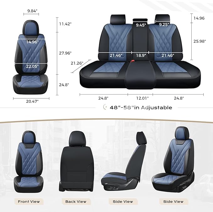 Coverado Car Seat Covers, Front Covers for Cars, Car Seat Cover Front Seats, Automotive Seat Cover, Waterproof, Leather Car S