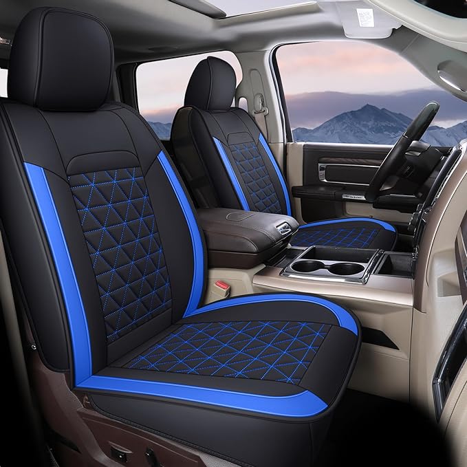 Coverado Front Seat Covers, Waterproof Front Car Seat Covers for Truck Compatible with 2002-2026 Dodge Ram 1500 2500 3500 Cre