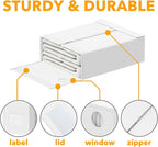 SpaceAid 6 Pack Bed Sheet Organizers and Storage, Foldable Sheet Organizer with Window for Linen Closet, Set Folder Keeper fo