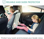 FH Group Faux Leather Back Seat Kick Protectors – 2 Pack Diamond Stitched Back Seat Protector for Driver and Passenger Seat, 