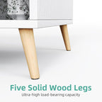 Flrrtenv 8-Cube Bookshelf 2 Tier Modern Bookcase with Legs, 11in Shelf Opening, 47" Wood Bookshelves Storage Organizer Shelf,