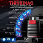 Thinkdiag OBD2 Scanner Bluetooth Full System Bidirectional Diagnostic Scan Tool OE Level Code Reader with ECU Function 15+