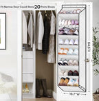 SLEEPING LAMB Over The Door Shoe Organizer for Closet, Kids Sneaker Storage for Hanging Shoe Rack for Door with Large Deep Po