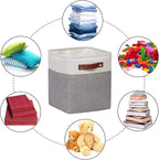 Kntiwiwo Fabric Storage Cubes 10.5”x10.5”x11” Cube Storage Bins for Closet Organizers and Storage Shelves Foldable Storage Bi