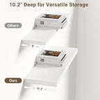 Vivelove 10 in Deep Floating Shelves for Wall, 24" x 10.2" x 1.5" Shelves for Room Wall Mounted, 1.5 Inch Thick Shelf for Bat