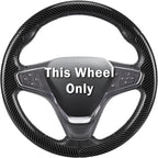 Steering Wheel Cover for Chevy Malibu 2016-2024/ Equinox 2018-2024/ Bolt EV 2017-2021/ Volt 2016-2019, Car Steering Wheel Cover Accessories for Chevrolet (Glossy Black)