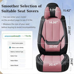 Coverado Universal Seat Covers Front, 2-Pack Universal Seat Covers for Cars, Waterproof Nappa Leather Car Seat Covers with He