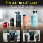 Cup Holder Expander (Adjustable Holder & Base, Auto-Fit Hold, One Button Open), Car Cup Holder Expander for Yeti, Hydro Flask