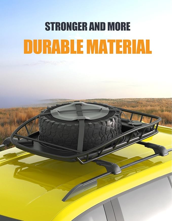 KINGGERI 300LBS Lockable Roof Rack Cross Bars Compatible with Ford Explorer 2011-2015 with Raised Side Rails，Aluminum Roof Rails Crossbars Rooftop Cargo Basket Carrier Bag Luggage Rails