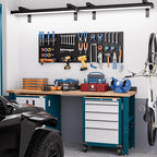 INCLY 70PCS Pegboard Wall Organizer, 4PCS Metal Peg Board Panels with 66PCS 1/4" Pegboard Hooks Accessories Kit, Black Peg Bo