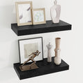 Dreamland 16 Inch Long Floating Shelves in Black,6.7 Inch Deep Floating Shelf for Wall,Large Display & Storage Shelf, Wall Sh
