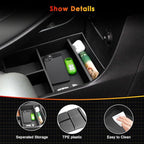 for 2024 Hyundai Palisade Lower Console Organizer for 2023-2025 Palisade SE/SEL/XRT/Limited/Calligraphy Under Console Tray for Hyundai Palisade Accessories (23-25 Palisade TPE Under Organizer)