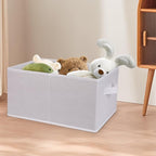 JAKAGO Fabric Storage Bins set of 4 Rectangle Storage Baskets with Handle Foldable Closet Organizer for Clothes Towel bedding