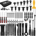 GOOACC 238Pcs Trim Removal Tool, Auto Push Pin Bumper Retainer Clip Set Fastener Terminal Remover Tool Adhesive Cable Clips K
