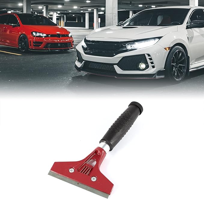 uxcell Car Window Cleaner Anti-Slide Handle Metal Blade Ice Snow Scraper