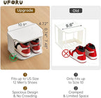 Small Shoe Rack, 7 Tier Plastic Vertical Shoe Rack for Small and Narrow Spaces, Free Standing Shoe Organizer for Closet, Entr