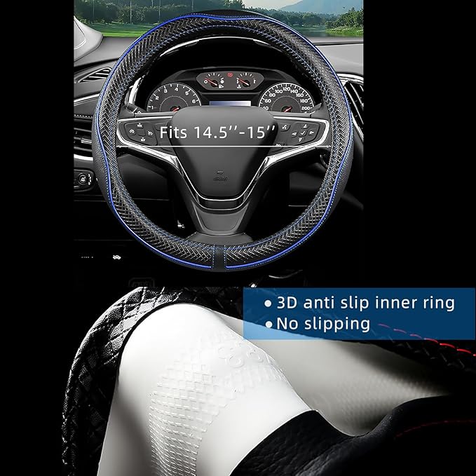 Car Steering Wheel Cover for Chevy Silverado 1500 2500 3500, Tahoe, Equinox,Traverse,Colorado, Automative Accessories for Che