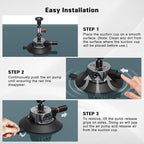 Camera Suction Mount with Ball Head Magic Arm, 5.1"/13cm Metal Air Pump Vacuum Suction Cup Camera Mount on Car Boat Windshield Dash Desk for DSLR/Action Camera/Phone Holder with 1/4" 3/8" ARRI Holes