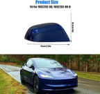 Compatible with Tesla Model 3 Side Mirror Cover Replacement 2017 2018 2019 2020 2021 2022 2023 2024 2025, Right Passenger Side Rearview Mirror Cover Cap for Model 3 Accessories(Blue)