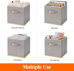 Lifewit Storage Cubes, Foldable Decorative Fabric Storage Baskets for Organizing Home Organizers with Handles for Shelves, Cl