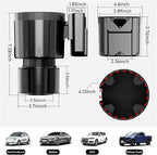 Car Cup Holder Expander Adapter, Adjustable 3 in 1 Cup Holder Expander with Phone Holder & Card Organizer, Fits Less Than 4.1